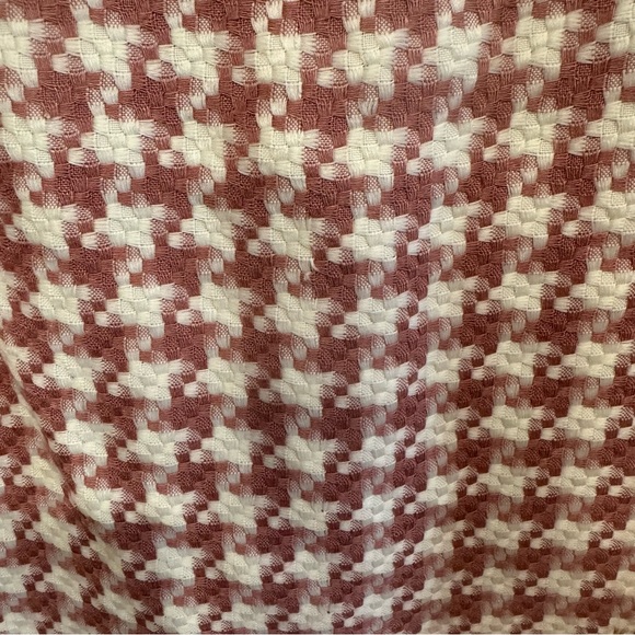 Vintage La Belle Pink And White Houndstooth Shift Dress With Cap Sleeves Size 13 - Picture 5 of 5